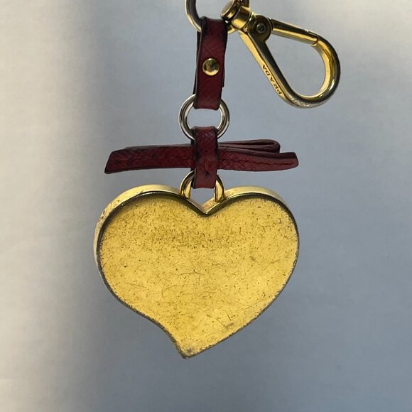 Prada Trick Heart-Shaped Keychain Bag Charm, Red - Preowned - Picture 5 of 8